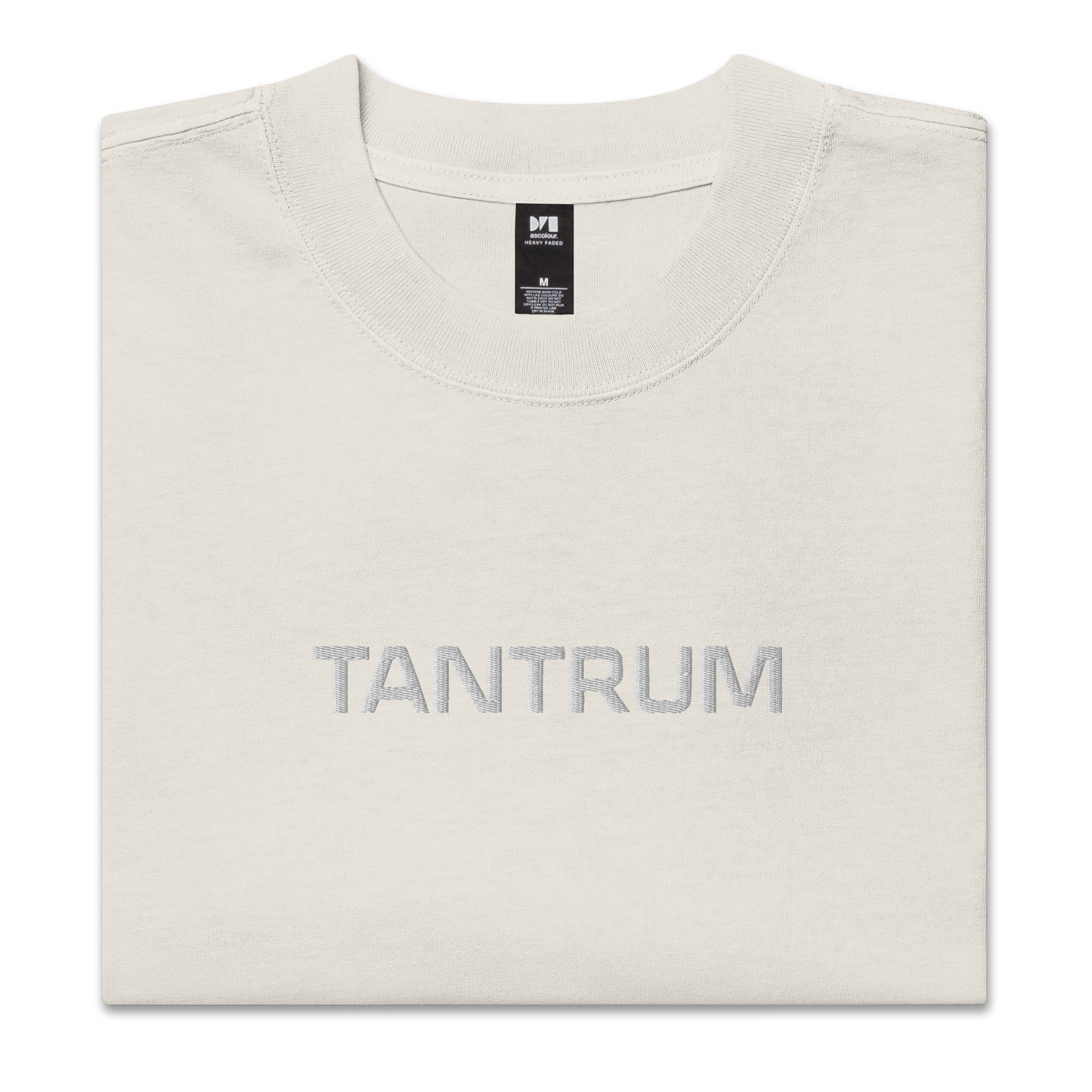 Tantrum Embroidered Oversized Faded T-shirt