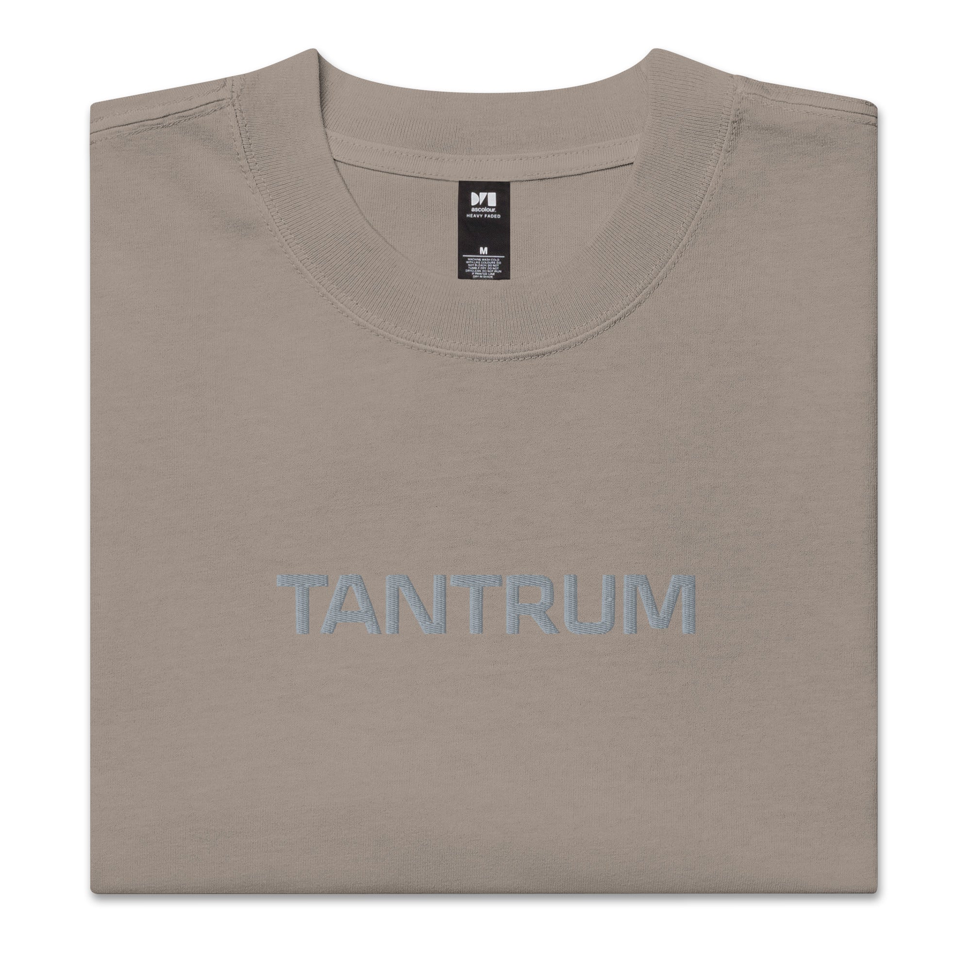 Tantrum Embroidered Oversized Faded T-shirt